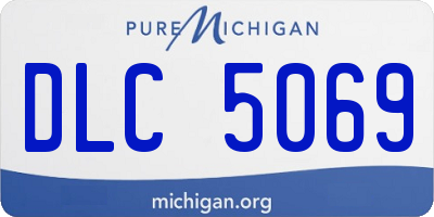 MI license plate DLC5069