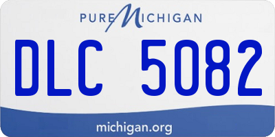 MI license plate DLC5082