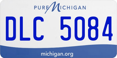 MI license plate DLC5084