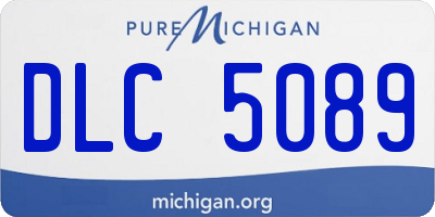 MI license plate DLC5089