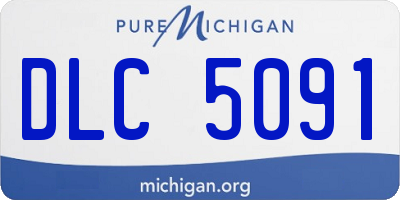 MI license plate DLC5091