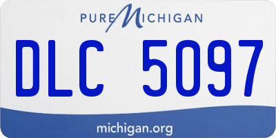 MI license plate DLC5097