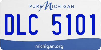 MI license plate DLC5101