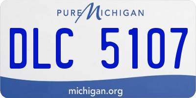 MI license plate DLC5107