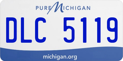 MI license plate DLC5119
