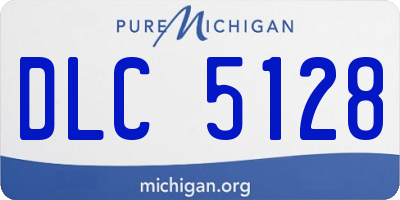 MI license plate DLC5128