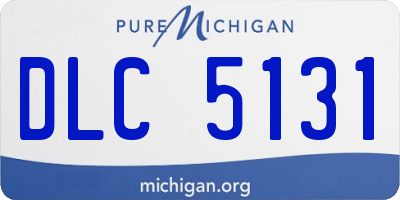 MI license plate DLC5131