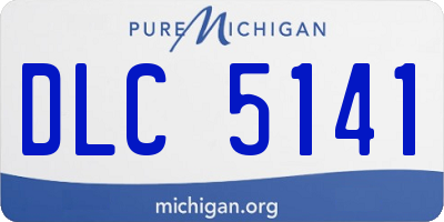 MI license plate DLC5141