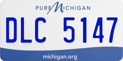 MI license plate DLC5147