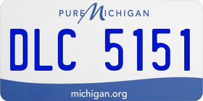 MI license plate DLC5151