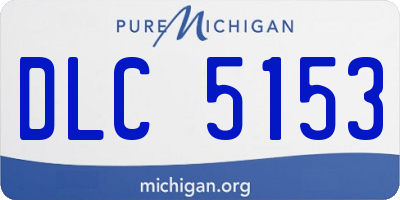 MI license plate DLC5153