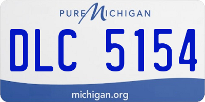MI license plate DLC5154