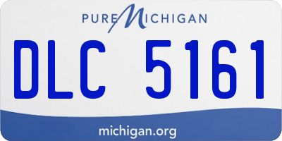 MI license plate DLC5161