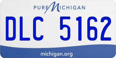 MI license plate DLC5162