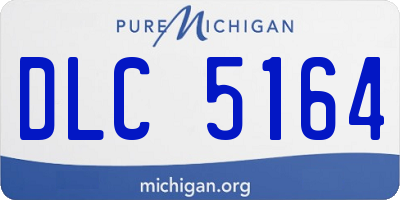 MI license plate DLC5164