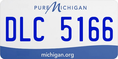 MI license plate DLC5166