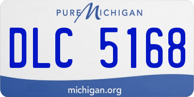 MI license plate DLC5168