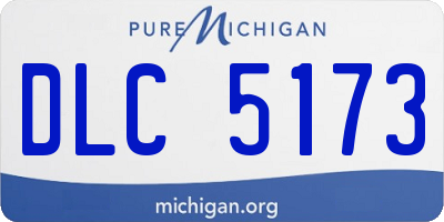 MI license plate DLC5173