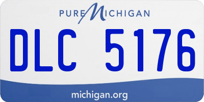 MI license plate DLC5176