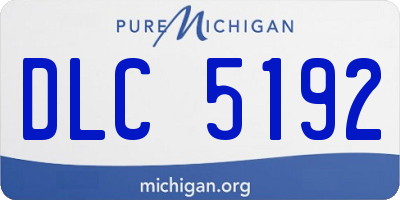 MI license plate DLC5192