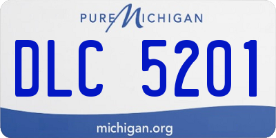 MI license plate DLC5201