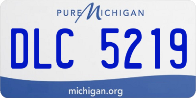 MI license plate DLC5219