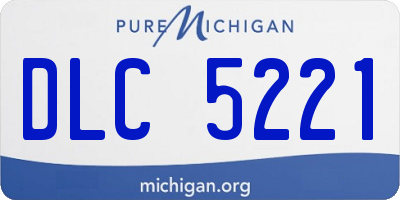 MI license plate DLC5221
