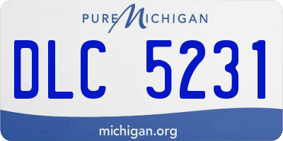 MI license plate DLC5231