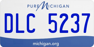 MI license plate DLC5237