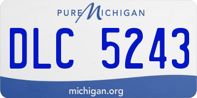 MI license plate DLC5243