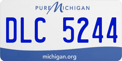 MI license plate DLC5244