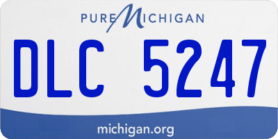 MI license plate DLC5247