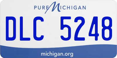 MI license plate DLC5248