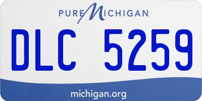 MI license plate DLC5259