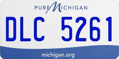 MI license plate DLC5261