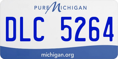 MI license plate DLC5264