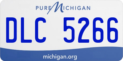 MI license plate DLC5266