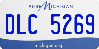 MI license plate DLC5269