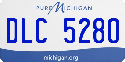 MI license plate DLC5280