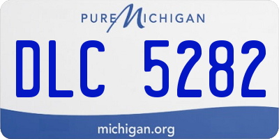 MI license plate DLC5282