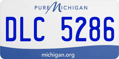 MI license plate DLC5286