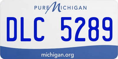 MI license plate DLC5289