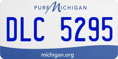 MI license plate DLC5295