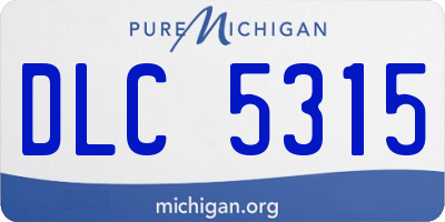 MI license plate DLC5315
