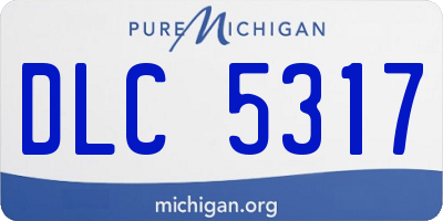 MI license plate DLC5317