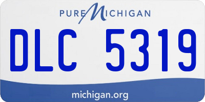 MI license plate DLC5319