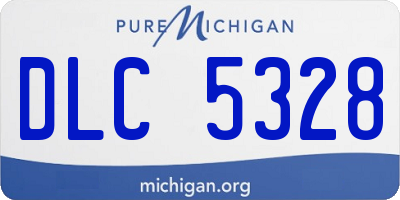 MI license plate DLC5328
