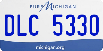 MI license plate DLC5330