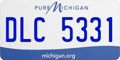 MI license plate DLC5331