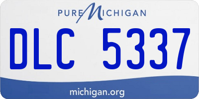 MI license plate DLC5337